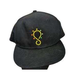 Era 9fifty Flat Snapback‎ Hat Cap Logo  100% Cotton Infinity Logo Black Vtg